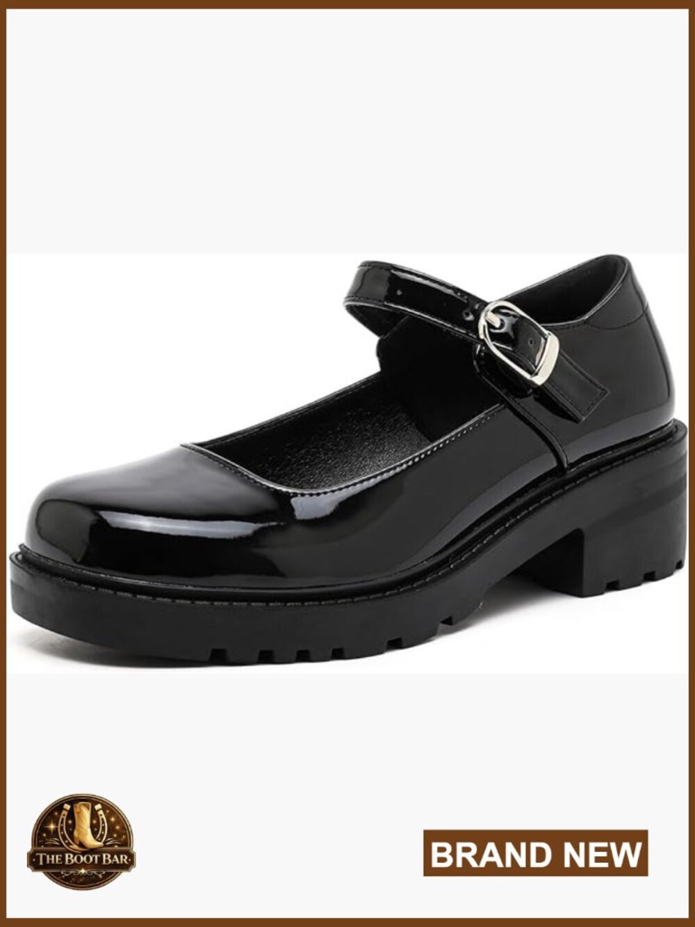 Women's Mary Jane Platform Oxford Shoes Chunky Heel Non-Slip Dressy